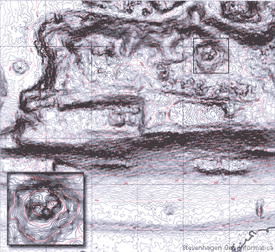 Hoogtekaart Wassenaarse slag, mbv AHN
